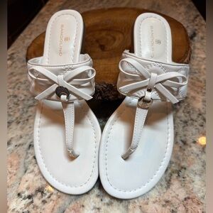 **SOLD*** Bandolino  Women's White Sandals. Like new 7.5